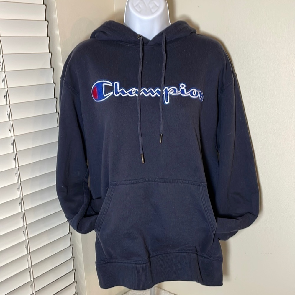 CHAMPION Logo Hoodie w/kangaroo pocket Size Medium
